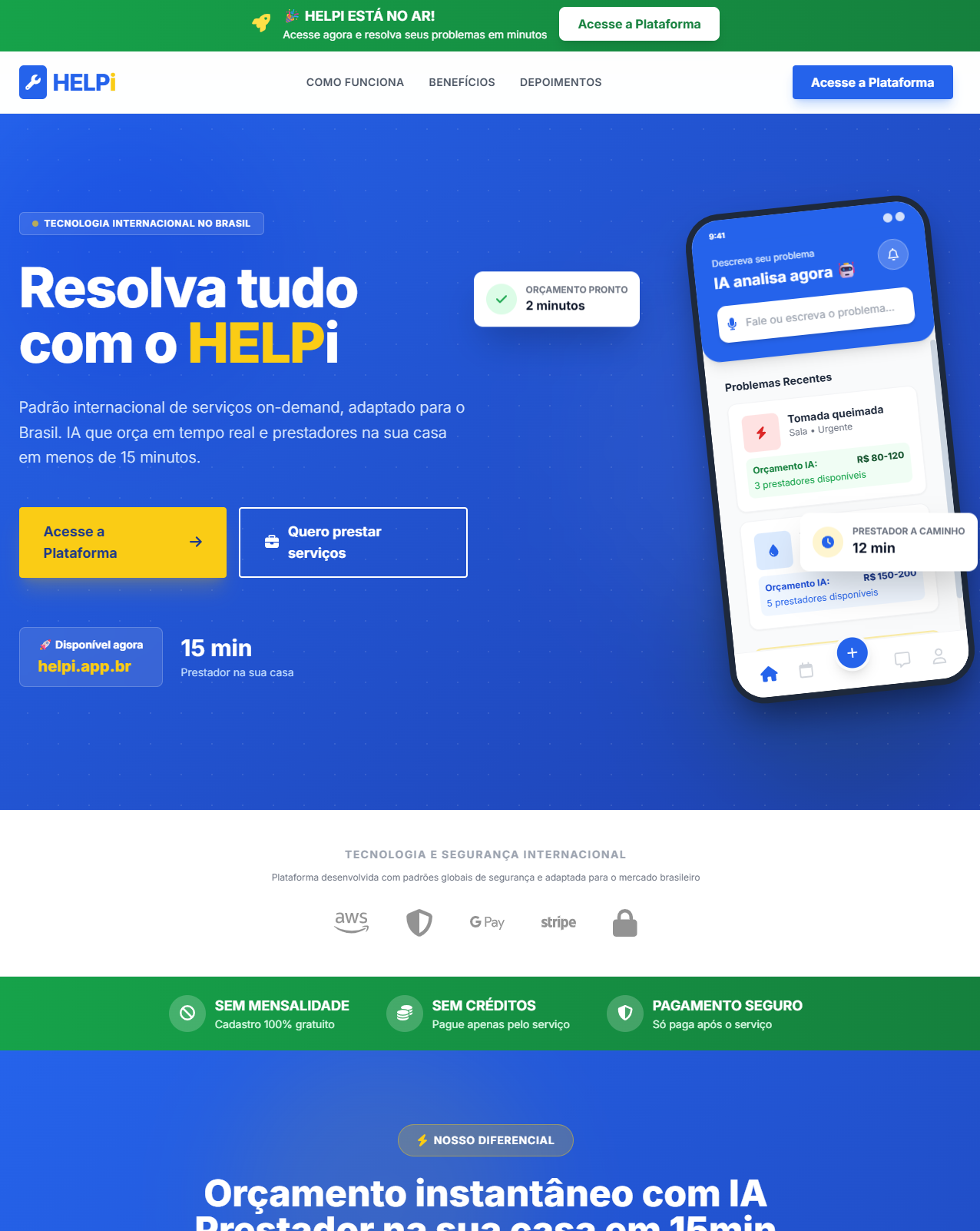 Landing Page Helpi