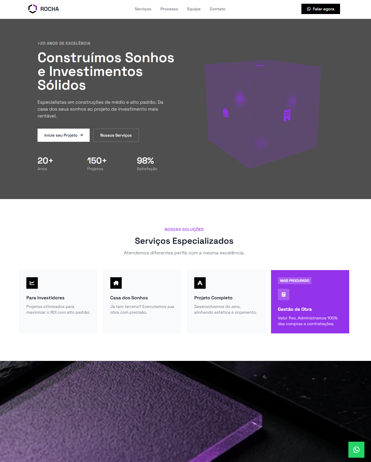 Landing Page Rocha Builders